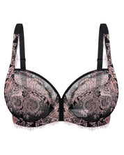 Full coverage non-padded cup Bra 026 013 black/pink