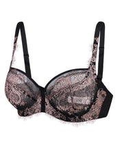 Full coverage non-padded cup Bra 026 013 black/pink
