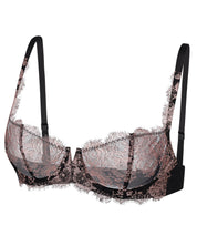 Non-padded balconette Bra 026 014 black/pink