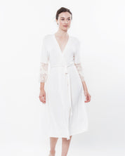 Bamboo 3/4 sleeve Robe 0265 crema
