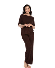 Bamboo long sleeve Pajama set 0277 alpine chocolate