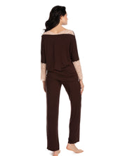 Bamboo long sleeve Pajama set 0277 alpine chocolate