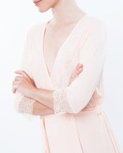 Bamboo 3/4 sleeve Robe 0288 crema
