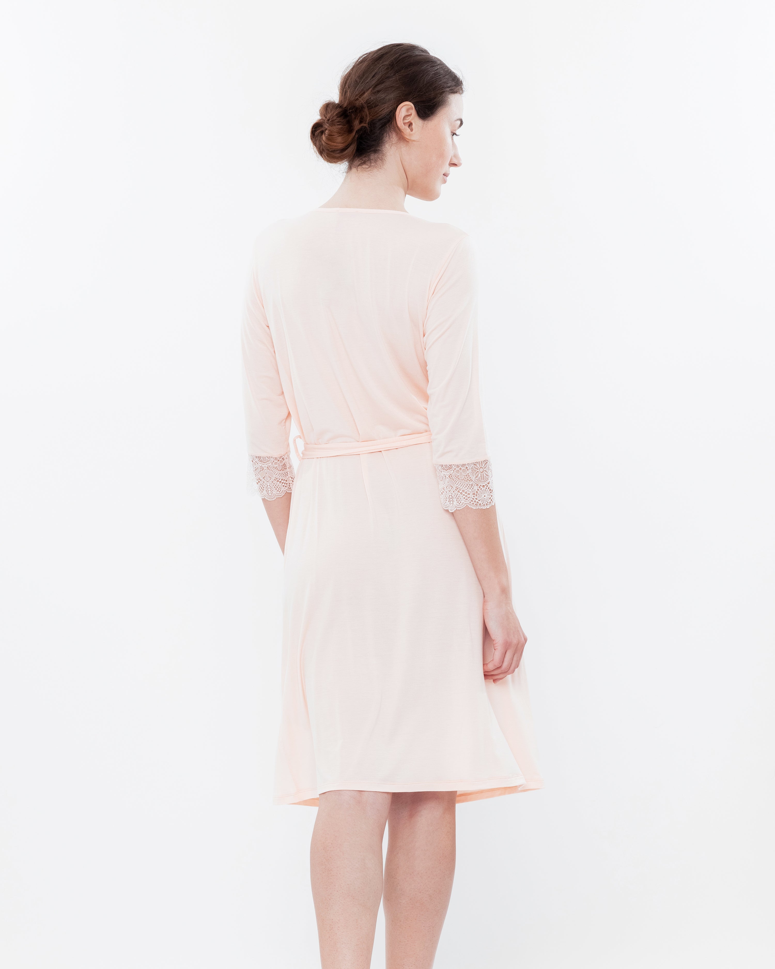Bamboo 3/4 sleeve Robe 0288 crema