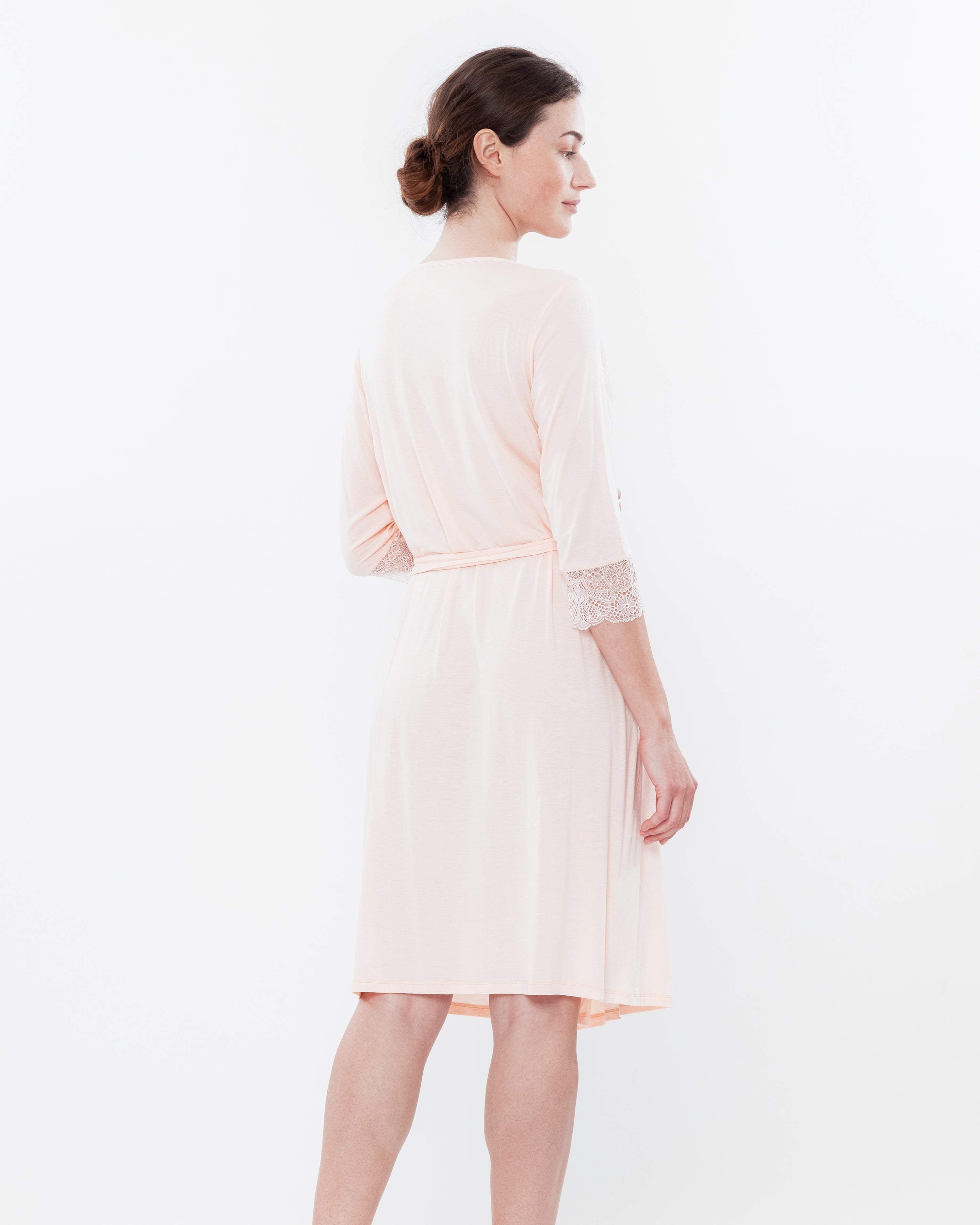 Bamboo 3/4 sleeve Robe 0288 crema