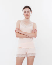 Bamboo cami shorts Set 0290 crema