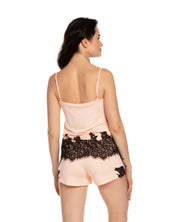 French terry cami shorts Set 03107 peach