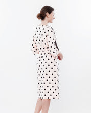 French terry 3/4 sleeve Robe 03108 peach