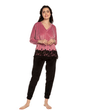 Velour home Set 03112 powder/black