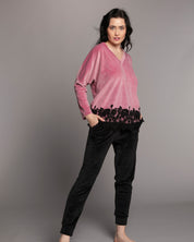 Velour home Set 03112 powder/black