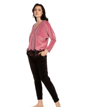 Velour home Set 03112 powder/black