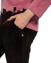 Velour home Set 03112 powder/black