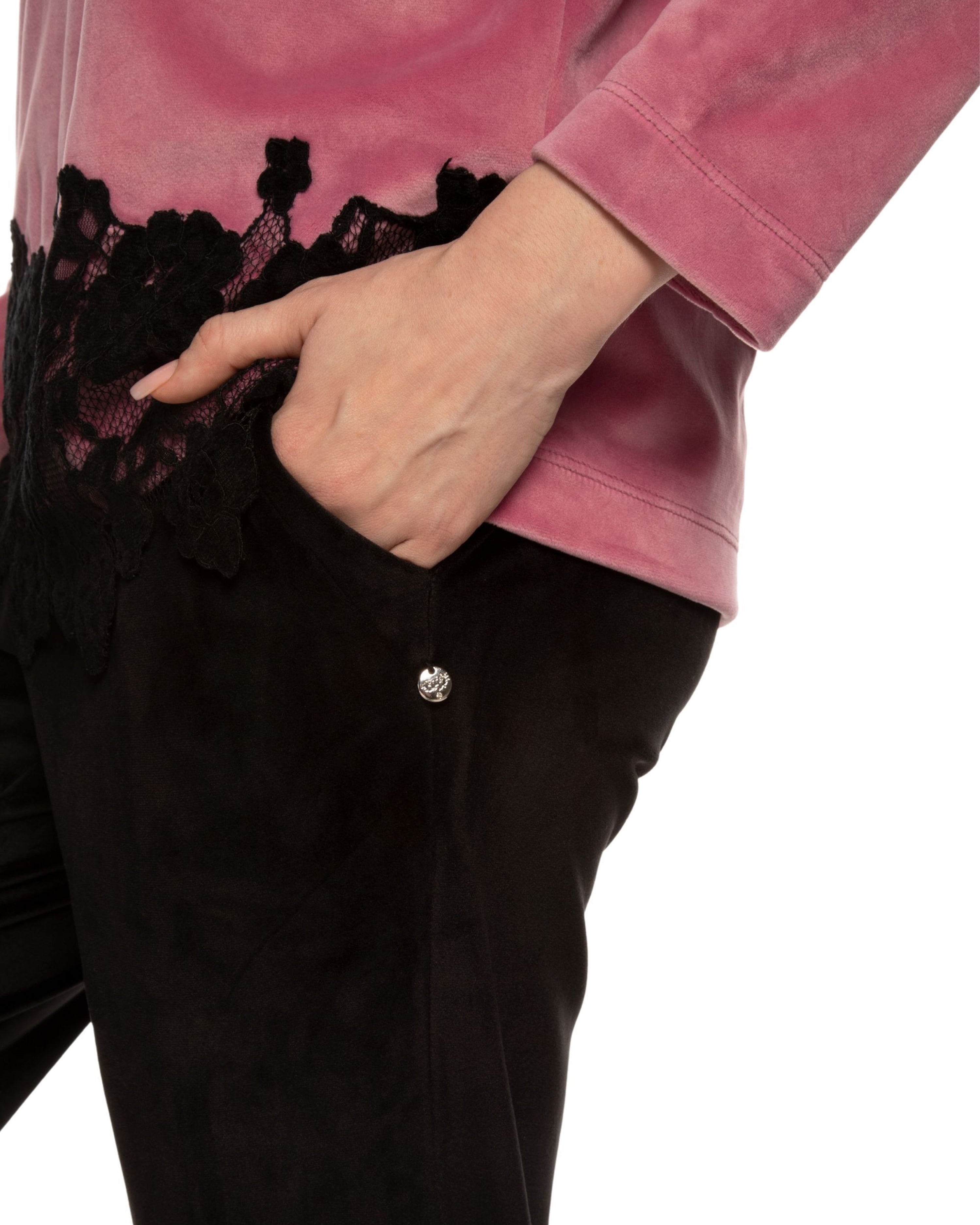 Velour home Set 03112 powder/black