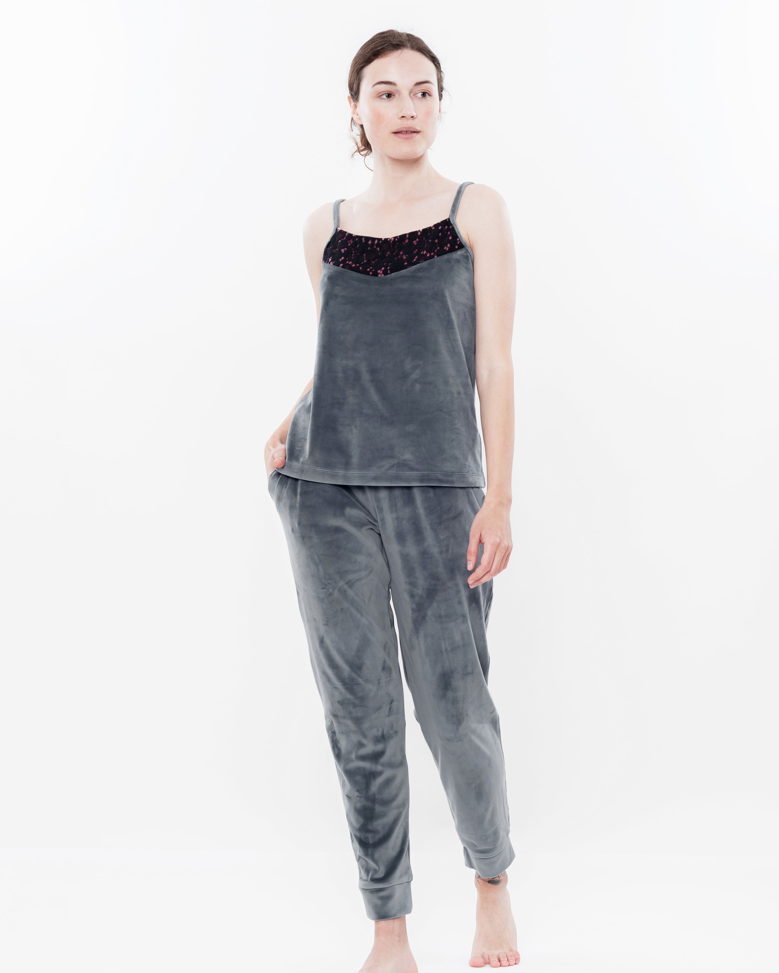 Velour home Set 03113 grey