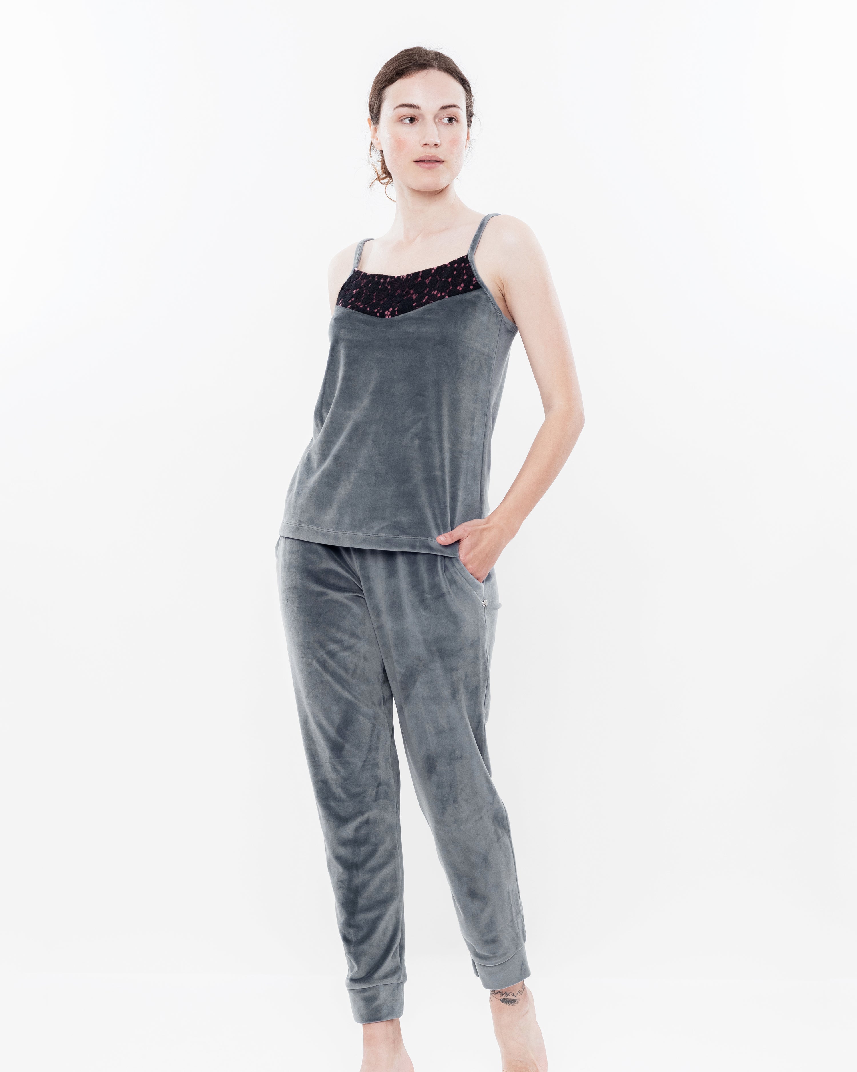 Velour home Set 03113 grey