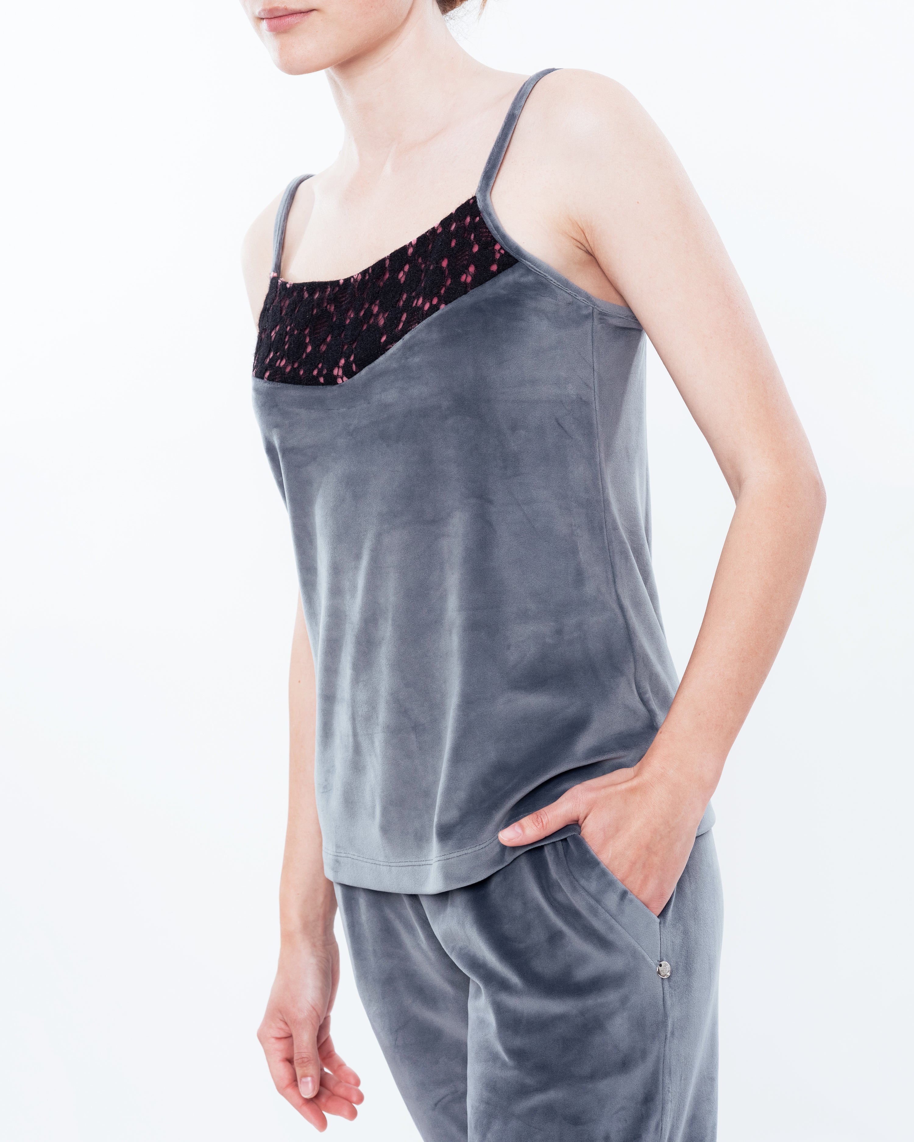 Velour home Set 03113 grey