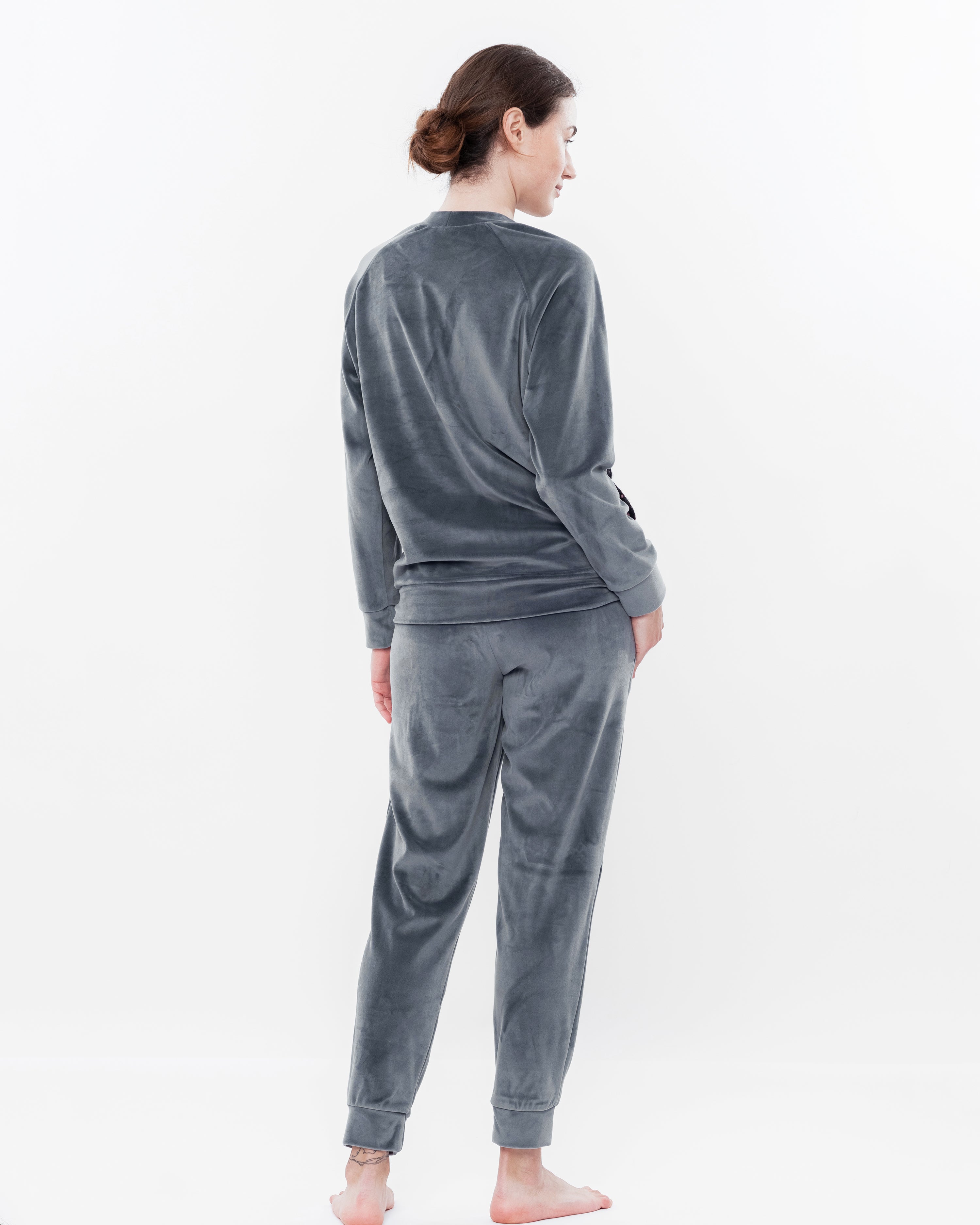 Velour home Set 03115 grey