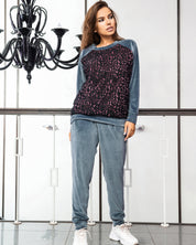 Velour home Set 03115 grey