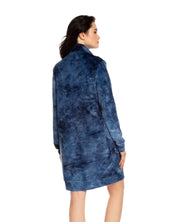 Velour long sleeve Robe 03121 blue