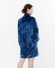 Velour long sleeve Robe 03121 blue