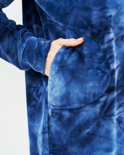 Velour long sleeve Robe 03121 blue