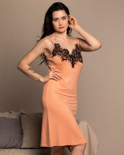 French terry Chemise spaghetti strap 03133 coral