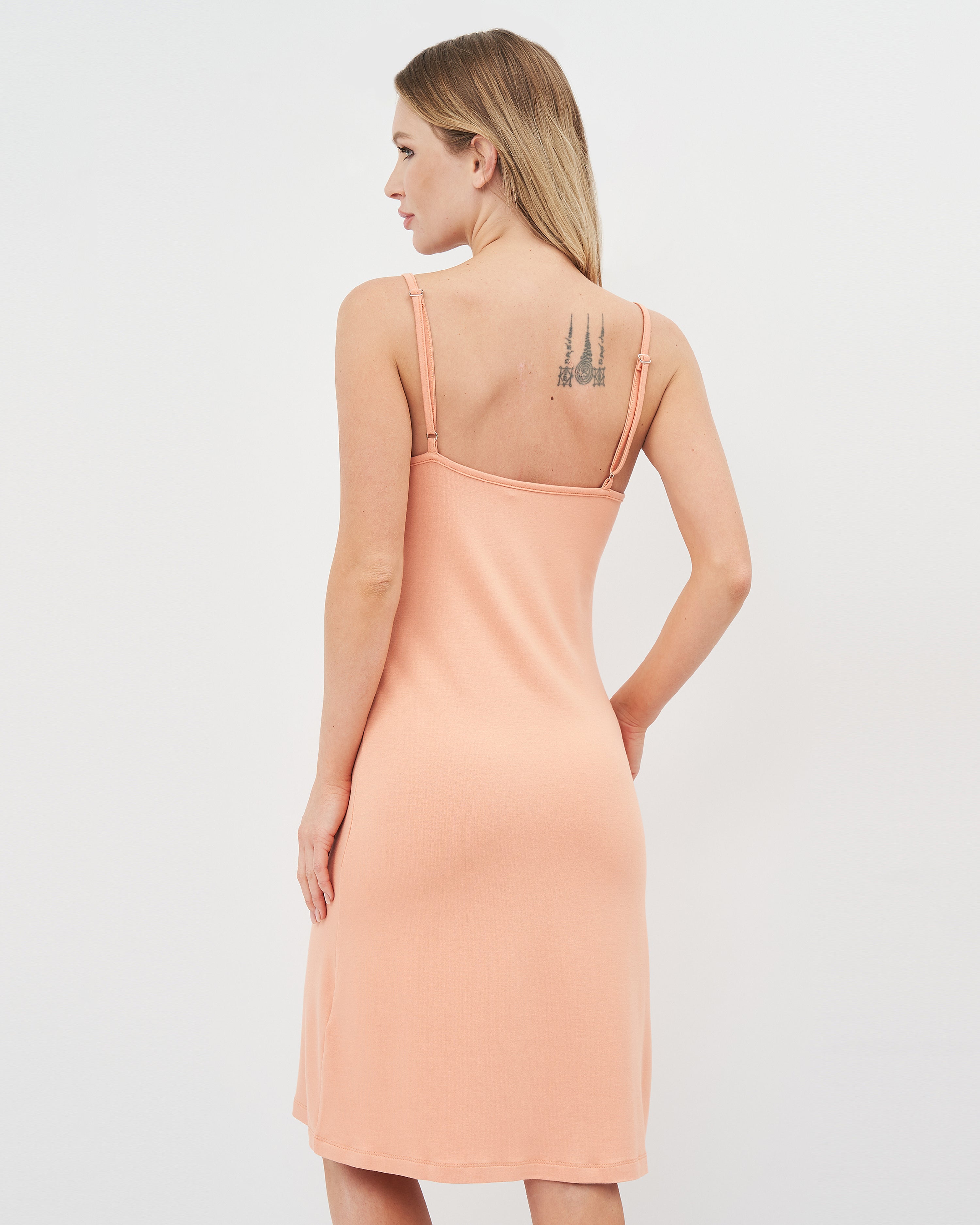 French terry Chemise spaghetti strap 03133 coral