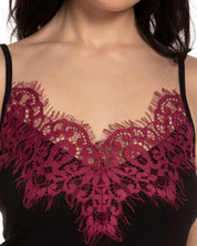 French terry Chemise spaghetti strap 03135 black