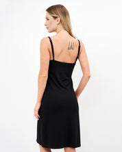 French terry Chemise spaghetti strap 03135 black