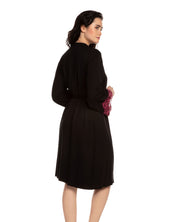 French terry long sleeve Robe 03136 black