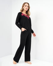 French terry home Set 03137 black
