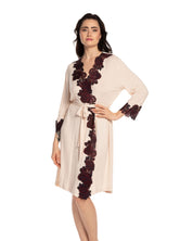 Bamboo 3/4 sleeve Robe 03144 ecru