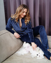 Velour home Set 03148 blue