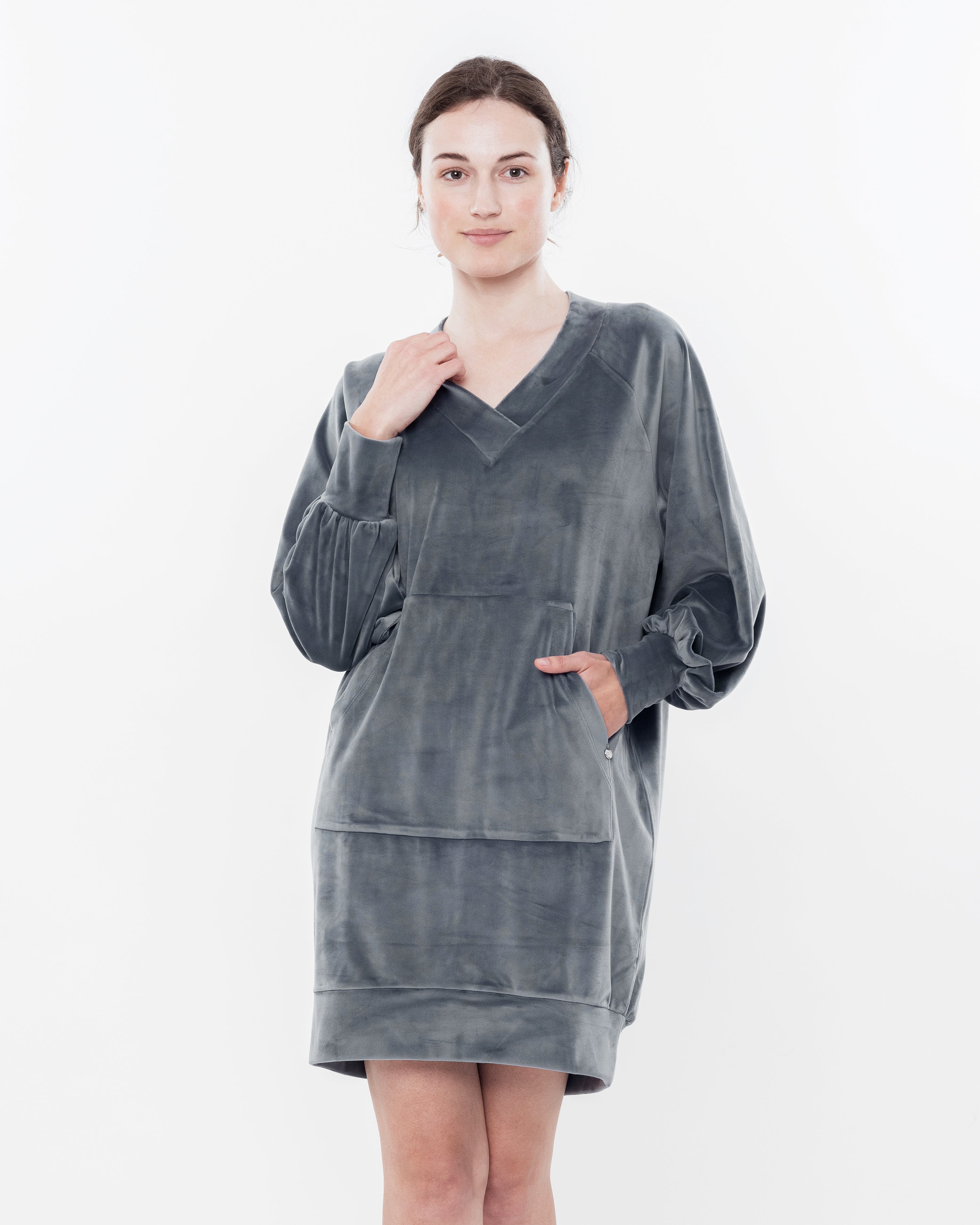 Velours home Tunic 03151 grey