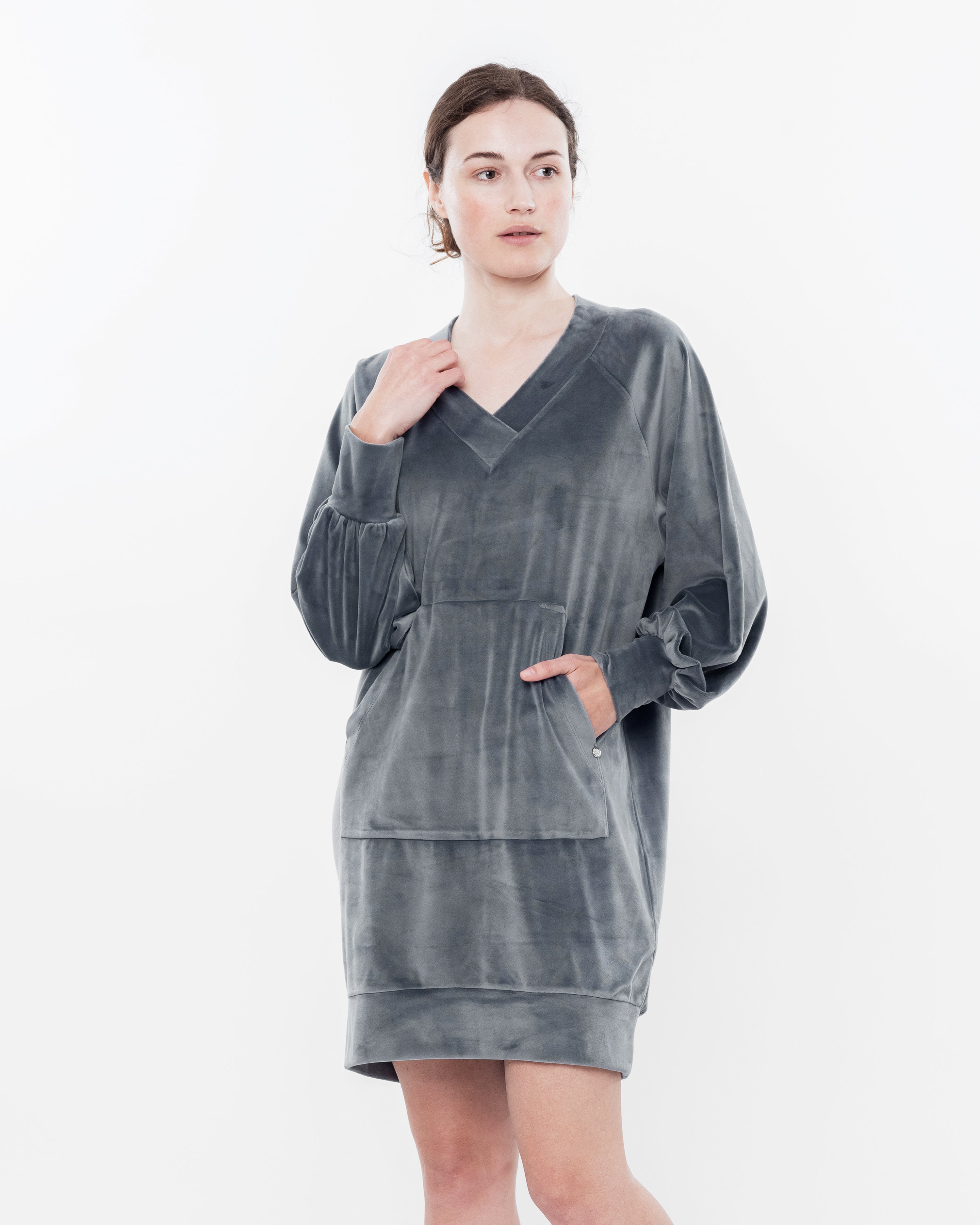 Velours home Tunic 03151 grey