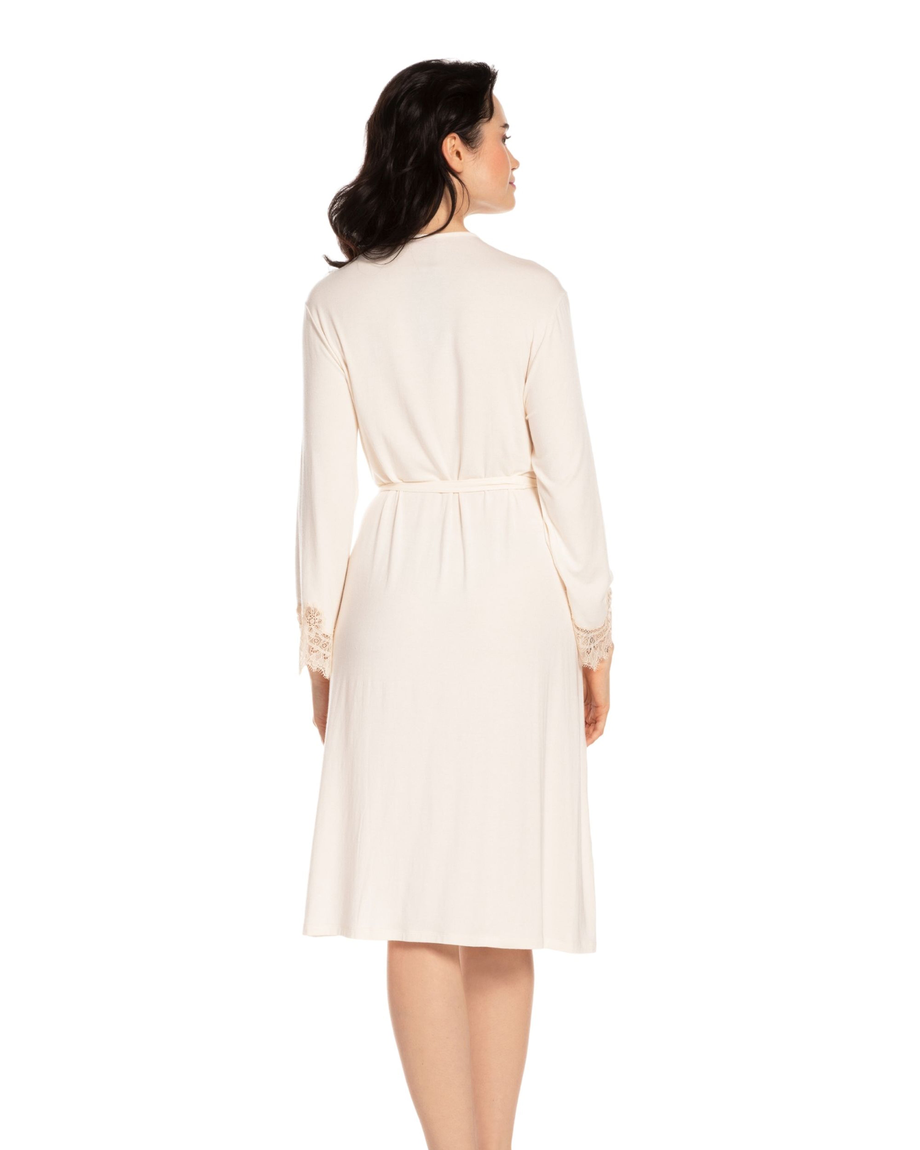 Bamboo long sleeve Robe 03155 milk