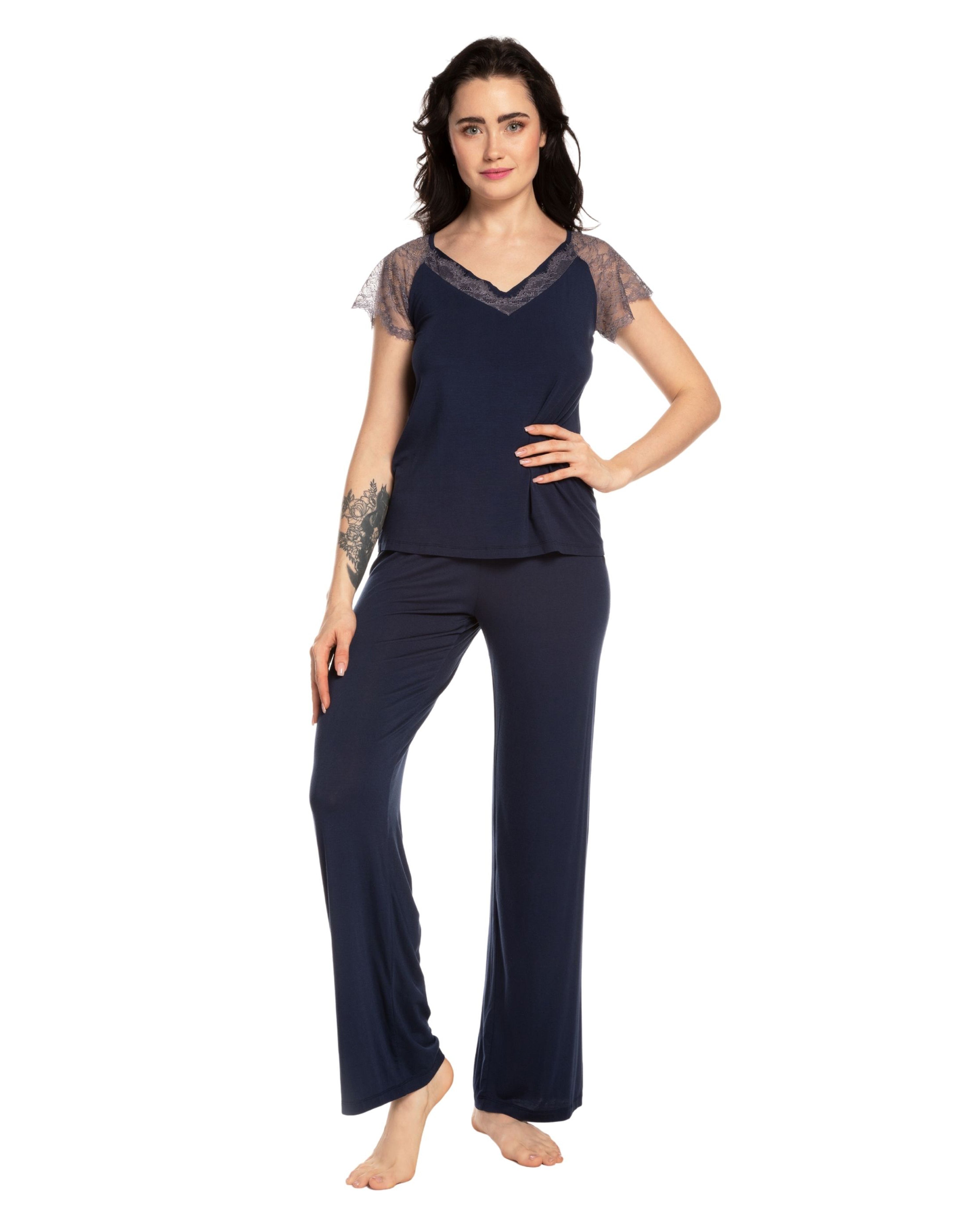 Bamboo t-shirt Pajama 03160 blue
