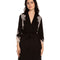 Bamboo 3/4 sleeve Robe 03161O black