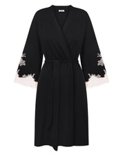 Bamboo 3/4 sleeve Robe 03161O/2 black