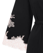 Bamboo 3/4 sleeve Robe 03161O/2 black