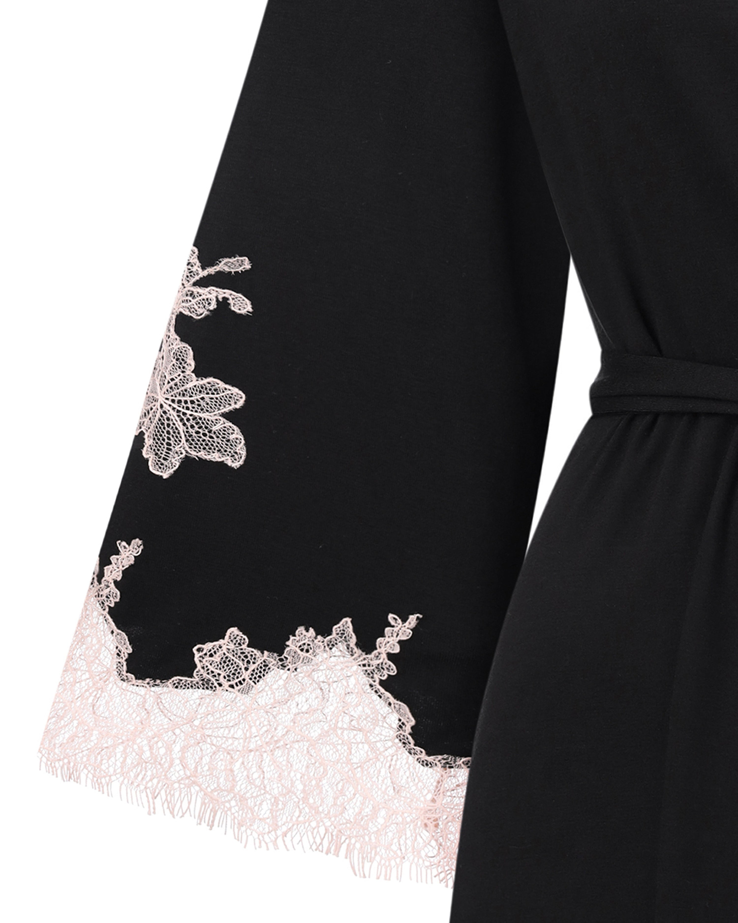 Bamboo 3/4 sleeve Robe 03161O/2 black