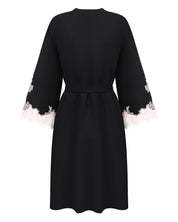 Bamboo 3/4 sleeve Robe 03161O/2 black