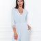 Bamboo 3/4 sleeve Robe 03161 icy blue