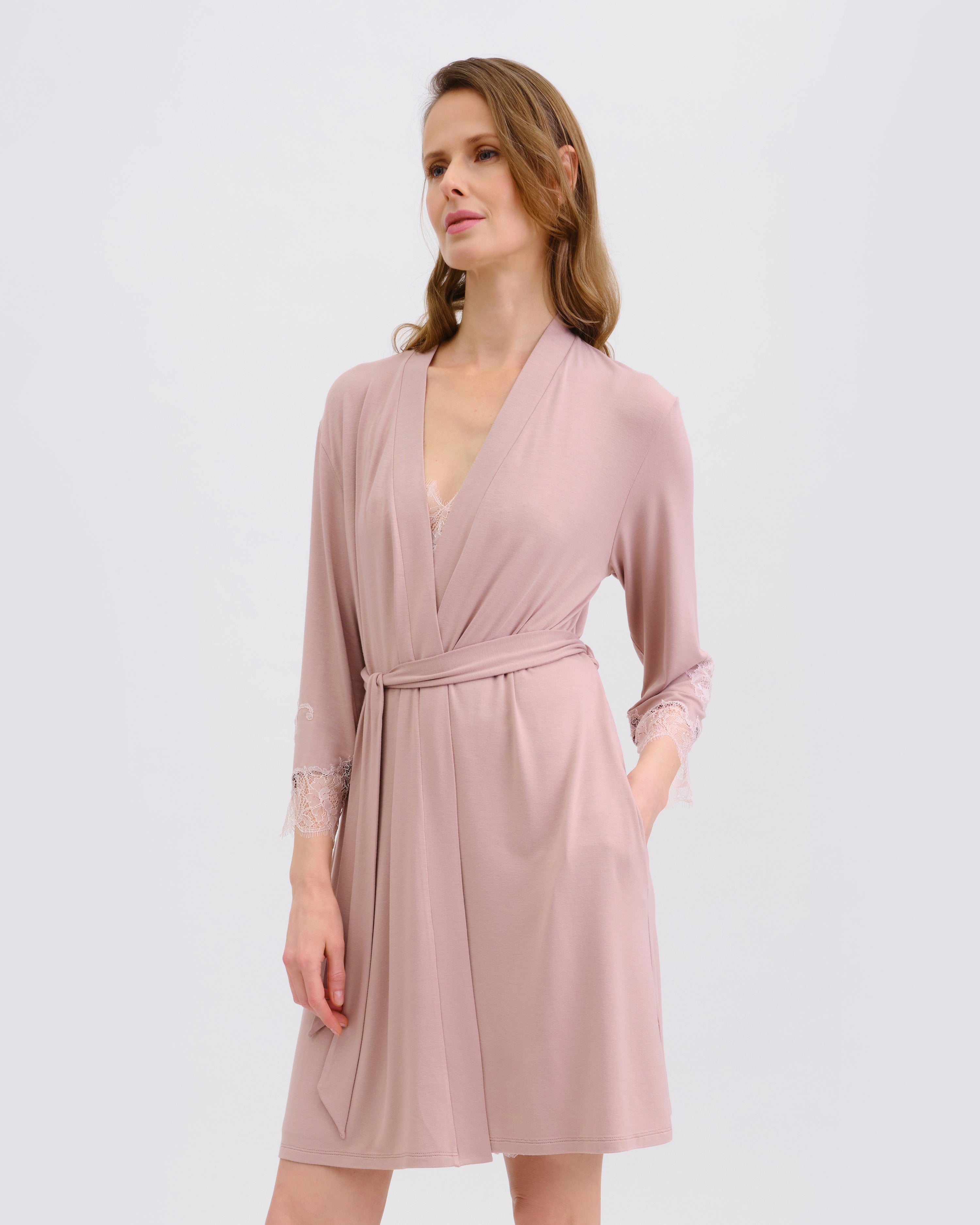 4 sleeve Robe 03161 nude rose