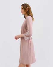 Bamboo 3/4 sleeve Robe 03161 nude rose