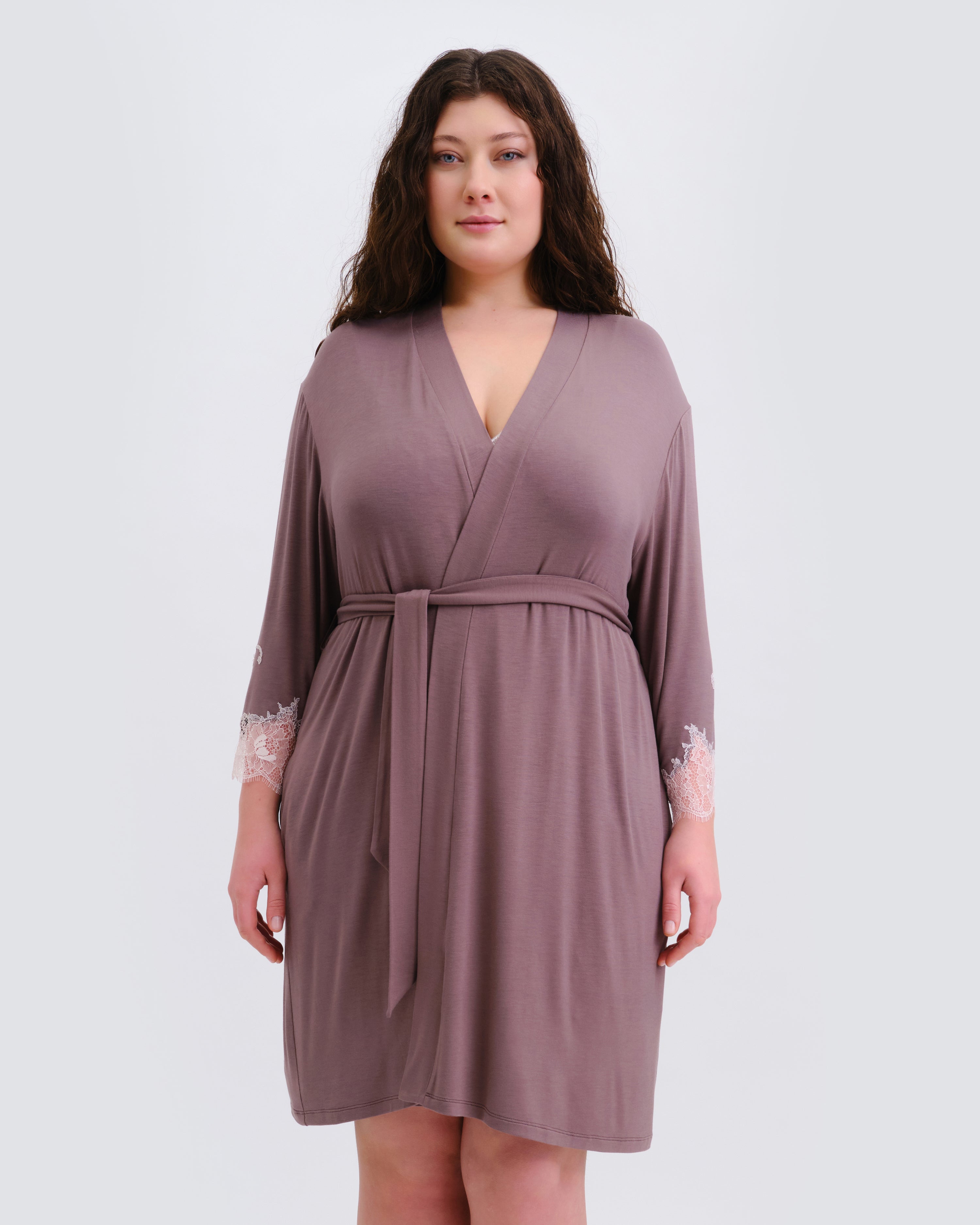 4 sleeve Robe 03161 taupe
