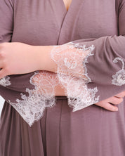 Bamboo 3/4 sleeve Robe 03161 taupe