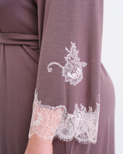 Bamboo 3/4 sleeve Robe 03161 taupe
