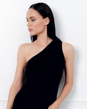 Bamboo one-shoulder Top 03362 black