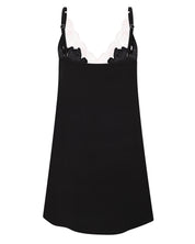 Effetto bamboo chemise spaghetti strap 03162 – women's sleepwear, black
Black slip dress with thin straps on a white background